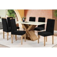 Mesa Sala Jantar Graviola + 6 Cad 150 Nogueira Kappesberg