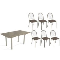 Mesa Sala Jantar Elba + 6 Cad Noruega Niquel/Mar Kappesberg