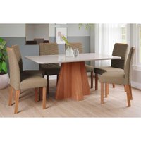 Mesa Sala Jantar Maitê + 6 Cad Clarice Cinamomo Cimol