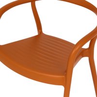 Kit 4 Cadeiras Sissi com Braços Terracota Empilháveis em Polipropileno Tramontina