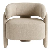 Poltrona Decorativa Lume Pes Madeira Linho TCS 701 MOLL