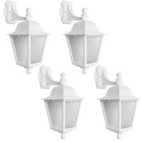 Kit 4 Arandelas Clássicas Termoplástico Branco Lente Fosca Iluminação Soberana Dital