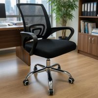 Cadeira de Escritório Giratória com Rodízios Multimóveis CR25348 Preto