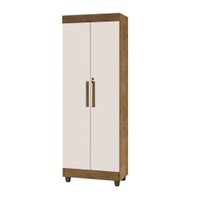 Armário Multiuso Lavanderia Com Chave 2 Portas 1,80m Texas Jequitibá / Off White J&A