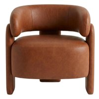 Poltrona Decorativa Lume Pes Madeira Courino TCS 727 MOLL