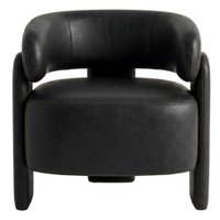 Poltrona Decorativa Lume Pes Madeira Courino TCS 724 MOLL