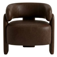 Poltrona Decorativa Lume Pes Madeira Courino TCS 721 MOLL