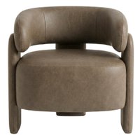 Poltrona Decorativa Lume Pes Madeira Courino TCS 729 MOLL