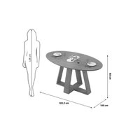 Mesa Sala Jantar Celeste+6 Cadeiras Nara Neve DJ Móveis