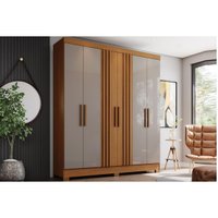 Guarda Roupa Casal B367 6 Pts 3 Gavs Cinamomo/Avela Henn