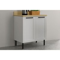 Balcão Cozinha TecnoMobili CZ4303 2 Portas c/Pés 80cm Branco