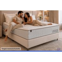 Cama Box CRC Solt +Colchão Molas Hotel Boutique Ortobom 88