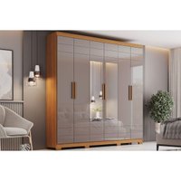 Guarda Roupa Casal Flora 06 Portas Cinamomo/Avela Henn