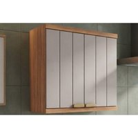Armário Aéreo Cozinha Elena 2 Portas 80cm Cinamomo/Off MGM