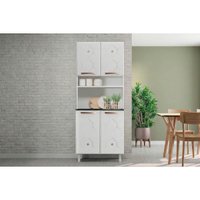 Cozinha Compacta Telasul Mirage Aço c/4 Portas 80cm Branco