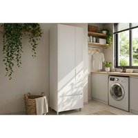 Armário Lavanderia Multiuso Marquesa MDF 70cm Branca Nesher