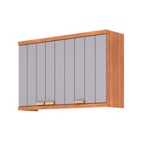 Armário Aéreo Cozinha Elena 3 Portas 120cm Cin/Platina MGM