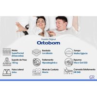 Cama Box Baú CRC Casal +Colchão Molas Boutique Ortobom 138