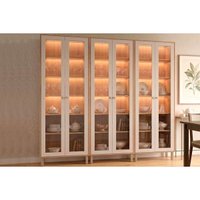 Cristaleira Sala Esplêndida LED Reflecta 210cm OffWhite MGM