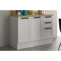 Balcão Cozinha TecnoMobili CZ4300 2Portas 3Gavs 120cm Branco