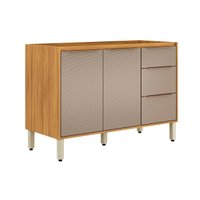 Balcão Cozinha Demóbile Plena 2 Ptas 3Gav s/Tampo 120cm Nude
