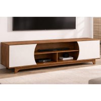 Rack Bancada p/ TV 70 Pol Ector 220cm Freijo/Off DJ Móveis