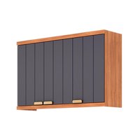 Armário Aéreo Cozinha Elena 3 Portas 120cm Titanium MGM