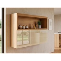 Armário Aéreo Cozinha Marquesa 1 Porta 120cm Nature Nesher