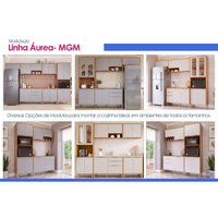 Cozinha Completa 6 Peças Áurea CZ628 Cinamomo/Platina MGM