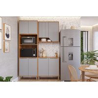 Cozinha Completa 3 Peças Celeste C367 Cinamomo/Platina MGM