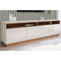 Rack Bancada p/ TV 80 Pol Orion 180cm OffWhite/Cinamomo Henn