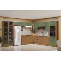 Cozinha Completa 14PeçasVibra C189 Canela/Verde Kappesberg