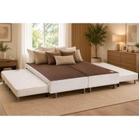 Cama Box c/2 Auxiliares Queen Corano White Ortobom 176x188