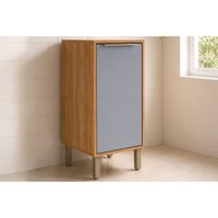 Balcão Cozinha Brilhante 1 Porta 40cm Cinamomo/Platina MGM