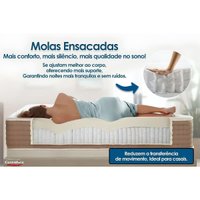 Cama Box CRC King +Colchão Molas Eco Linho Paropas 193x203