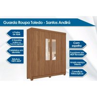 Guarda Roupa Casal 6Ptas c/Esp Pés Toledo Areia S. Andirá