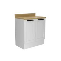 Balcão Cozinha TecnoMobili CZ4301 2Portas Rodapé 80cm Branco
