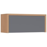Armário Aéreo Cozinha Condessa 1 Porta 80cm Titânio Nesher