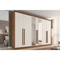 Guarda Roupa Casal 6 Ptas Esp Alba Castanho/Off White Europa