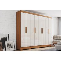 Guarda Roupa Casal B51 8 Portas Cinamomo/Off White Henn