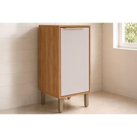 Balcão Cozinha Brilhante 1 Porta 40cm Cinamomo/Off White MGM