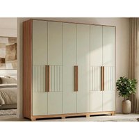 Guarda Roupa Casal 6 Portas Toronto Cedro/Salvia Carraro