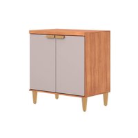 Balcão Cozinha Elena c/2 Portas 80cm Cinamomo/Off White MGM