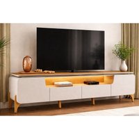 Rack Bancada p/ TV 75 Pol Alicia 224cm Bali/Cedro DJ Móveis