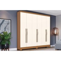 Guarda Roupa Casal B368 6 Portas Cinamomo/Off White Henn