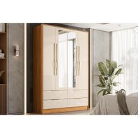 Guarda Roupa Casal 4 Portas c/Esp Domo Cinamon/Ofw Demóbile