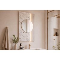 Espelheira Banheiro Decorativo Londres Orgânico Platina MGM