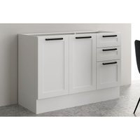 Balcão Cozinha TecnoMobili CZ4305 2Ptas 3Gav s/Tampo Branco