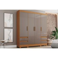 Guarda Roupa Casal B383 4 Pts 4 Gavs Cinamomo/Avela Henn