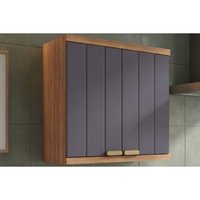 Armário Aéreo Cozinha Elena 2 Portas 80cm Cin/Titanium MGM